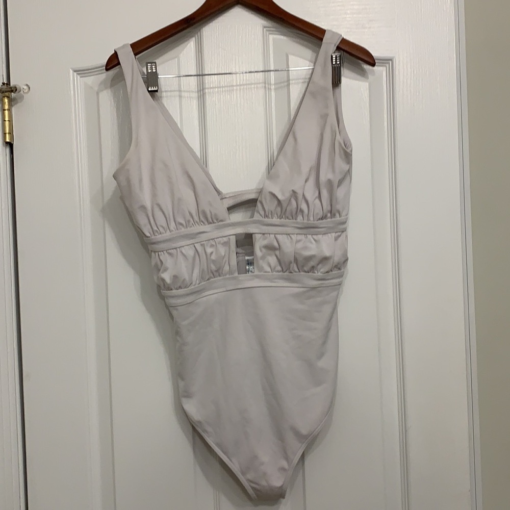 ASOS White Grecian Bathing Suit - Picture 4 of 9